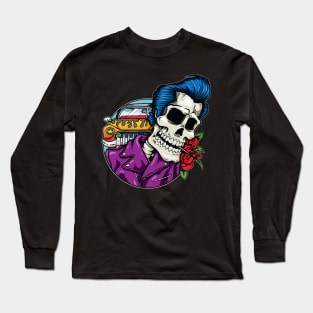 Rockabilly Skeleton Long Sleeve T-Shirt